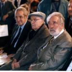 Mario Rigoni Stern con Andrea Zanzotto al Premio Masi (2001).