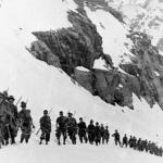 Durante un'esercitazione sul Gran Paradiso nel 1939